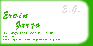 ervin garzo business card